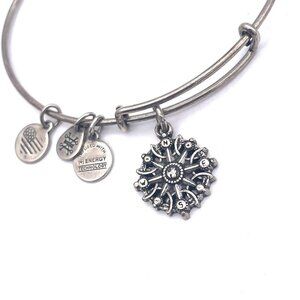 ALEX AND ANI Compass 2017  Bangle Bracelet Silver Tone